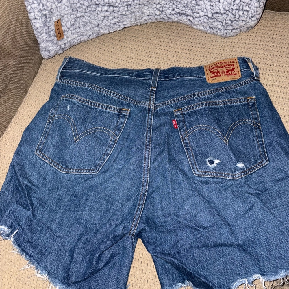 Levi's Distressed Blue Jean Shorts